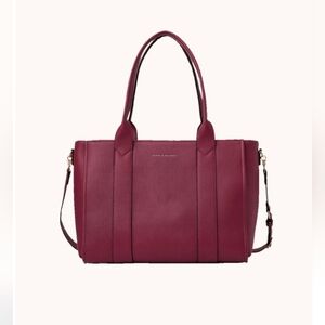 Poppy & Peonies Elegant Burgundy Tote Bag